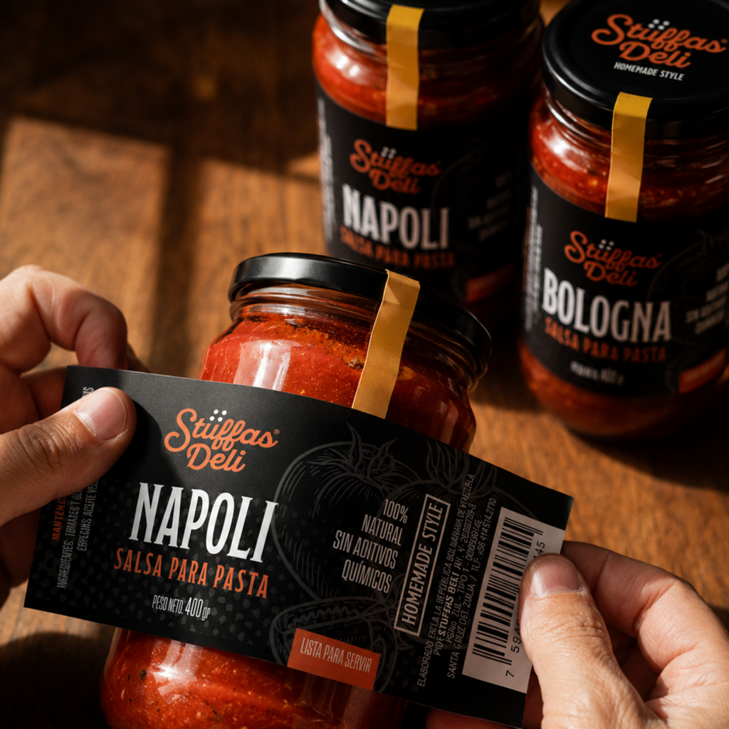 Custom labels for sauces and jarred foods – pasta sauce jar label
