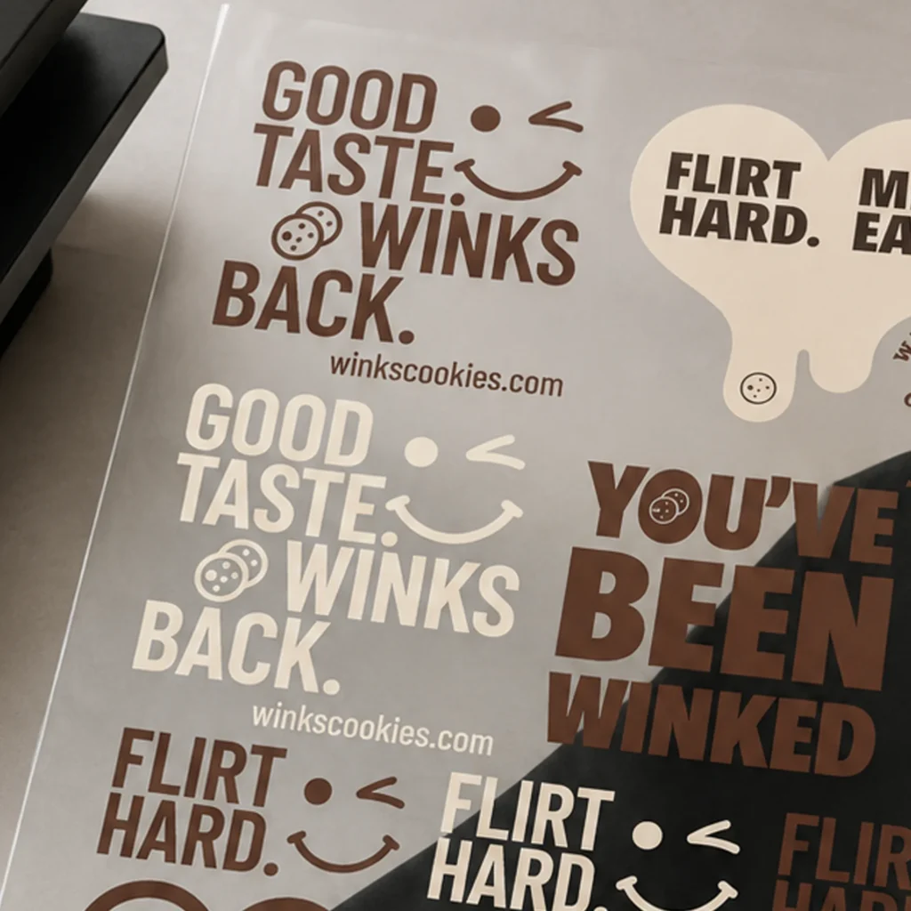 Custom printed designs for staff apparel – brand artwork ready for print