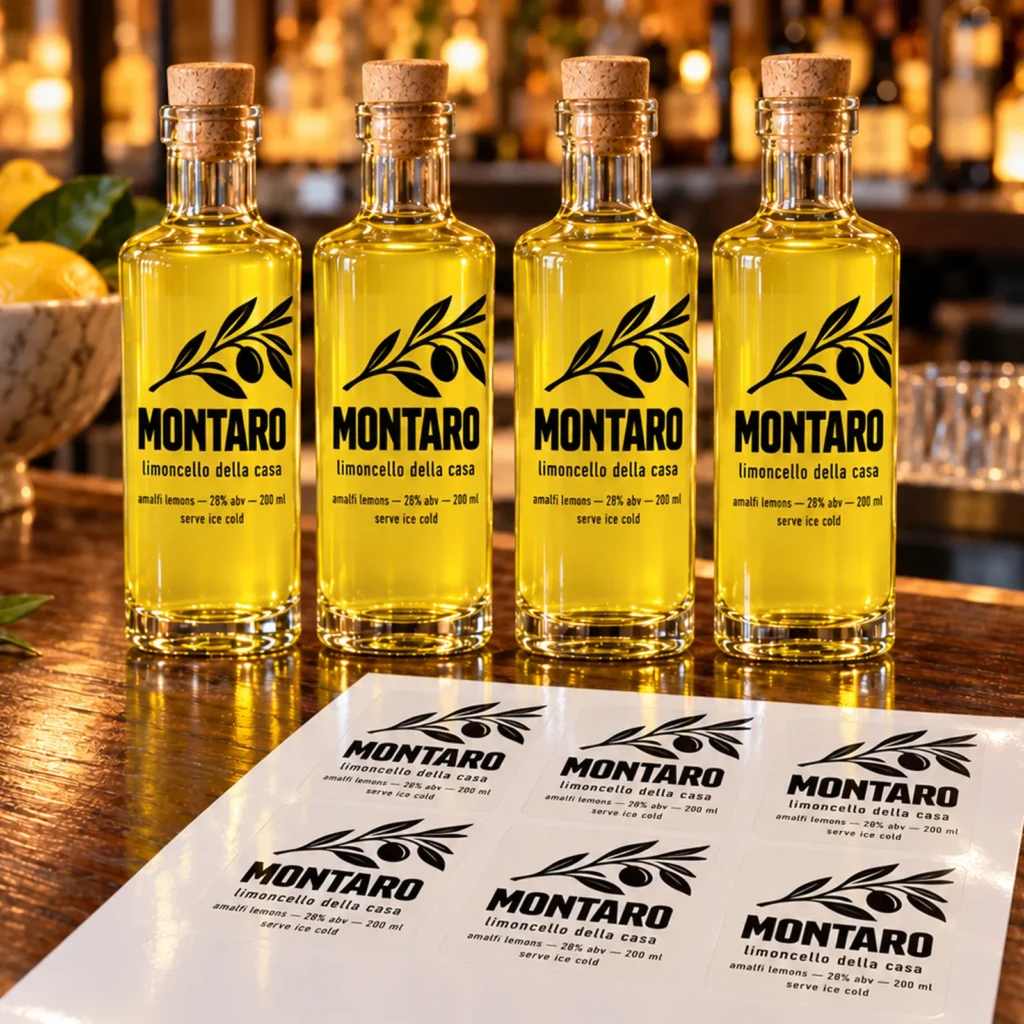 Clear Sheet Labels – custom labels for restaurants and food brands