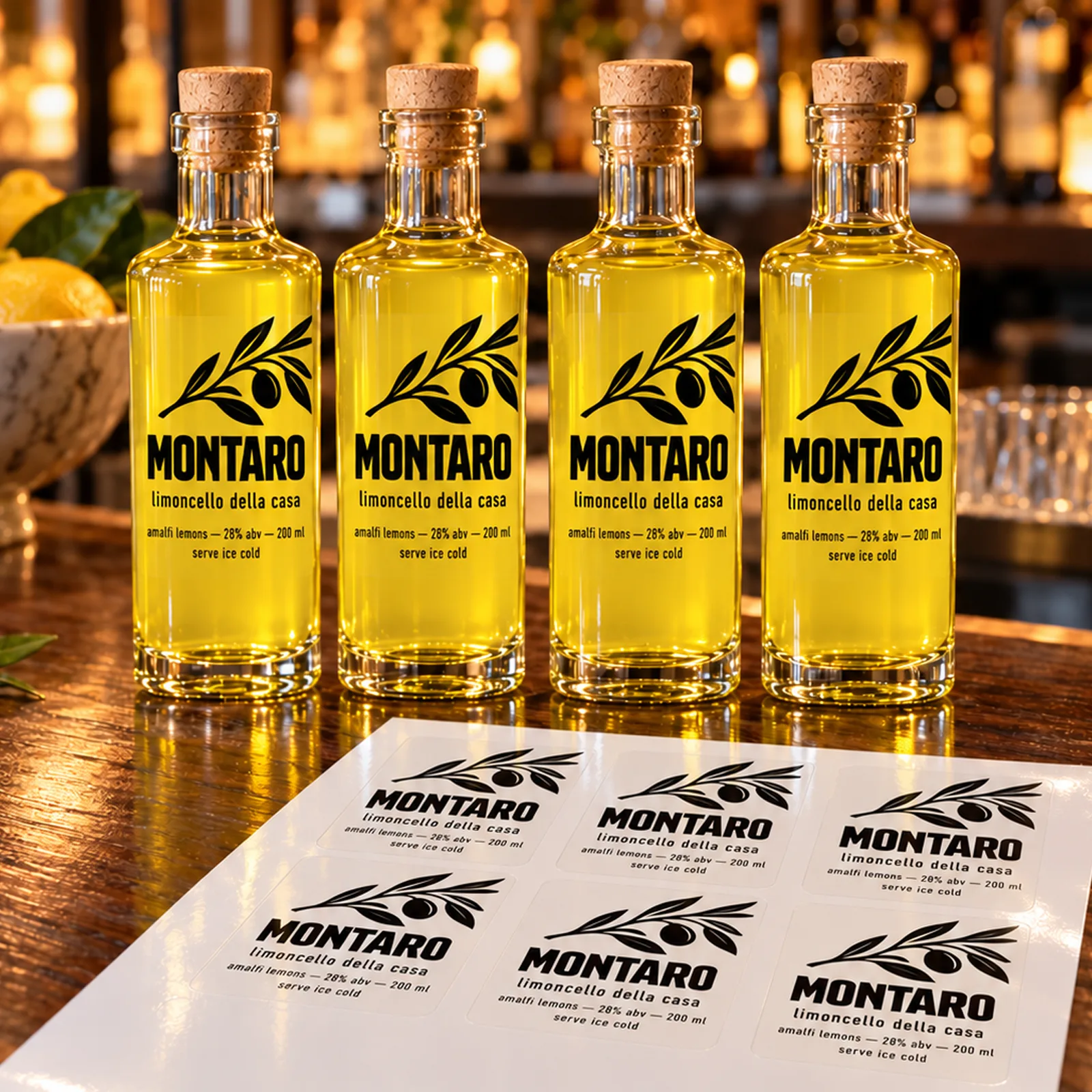 Clear sheet labels for oils and bottled goods – labels on olive oil bottles
