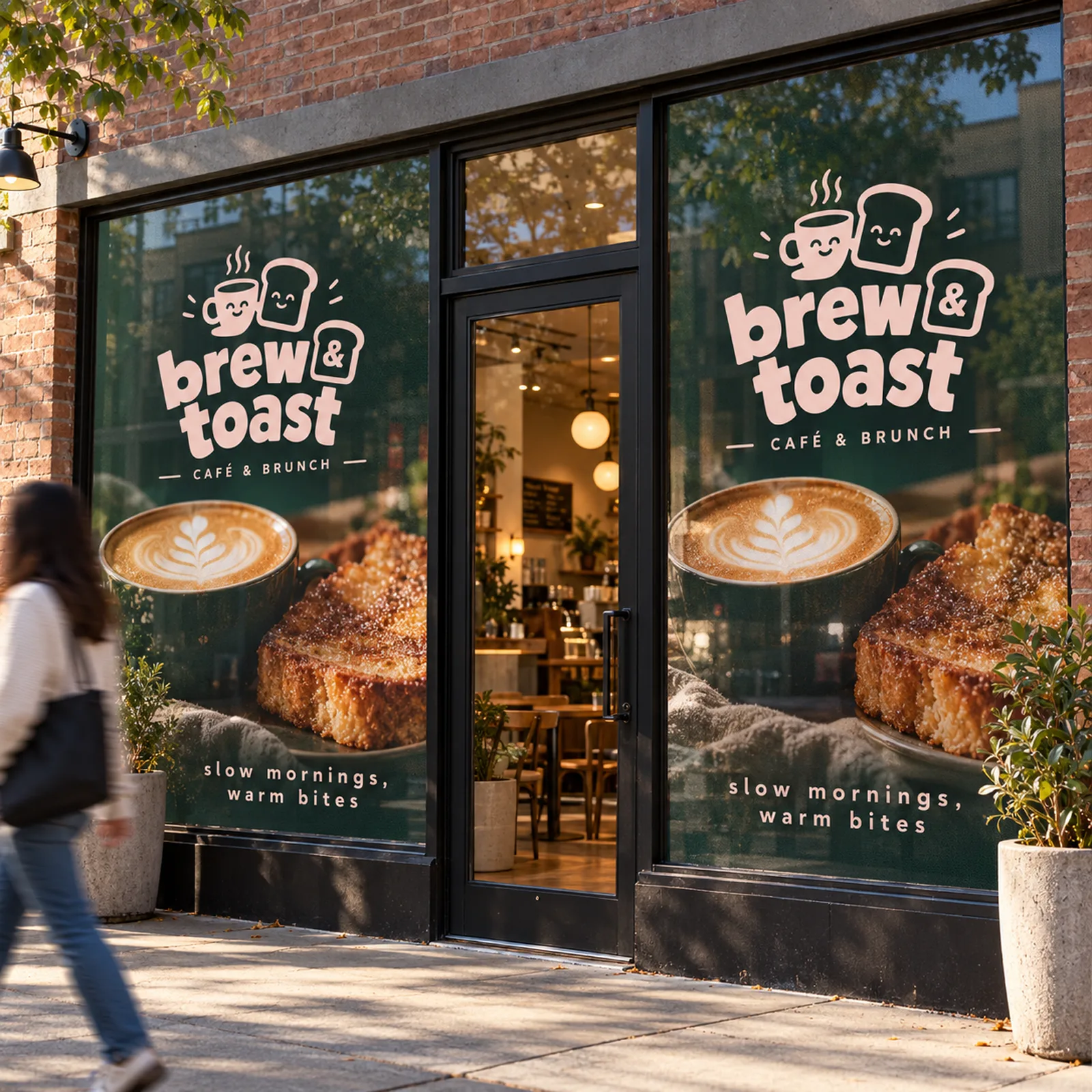 Window graphics for cafés and bakeries – full storefront window print