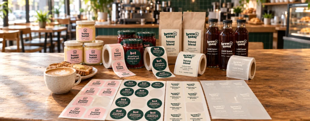 Custom labels for restaurants and food brands