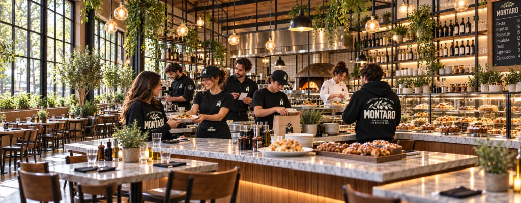 Custom staff apparel for restaurants and food brands